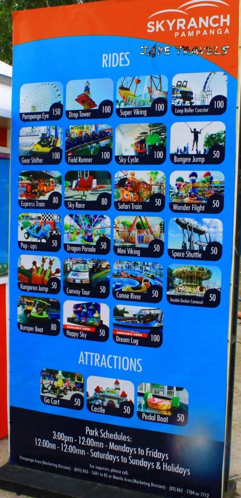 Sky Ranch Pampanga Rates